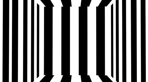 Black and white stripes. Computer generated abstract background, 3D render 스톡 일러스트