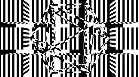 Black and white stripes. Computer generated abstract background, 3D render... Foto stock