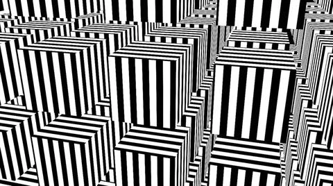 Black and white stripes. Computer generated abstract background, 3D render... Foto stock