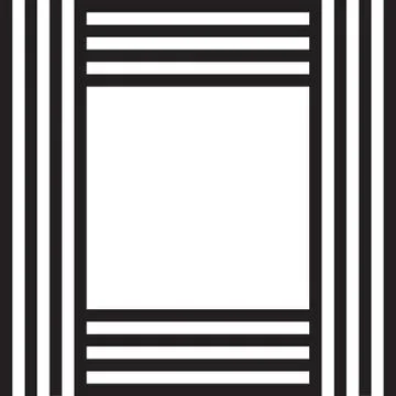 Black and white stripes pattern background with text box design Illustrazione stock
