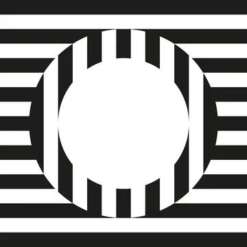 Black and white stripes pattern with text box Stock Illustration