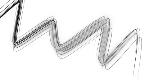 Black and white stroke trail line drawing effect animation Video stock 149306079