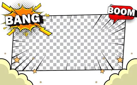 Black and white style concentration line material for manga comic books. Stock Illustration