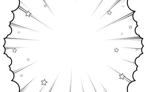 Black and white style concentration line material for manga comic books. イラスト素材