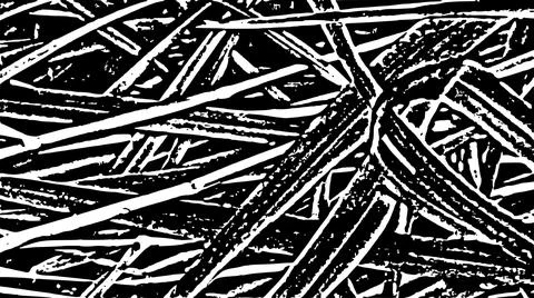 Black and White Stylized Dry Hay Graphic Background Texture Stock Illustration