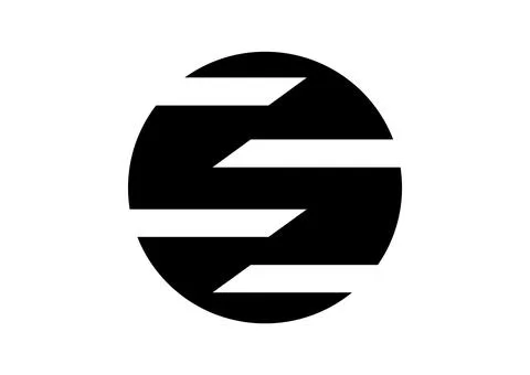 Black and white sun vector icon design, Stock Illustration