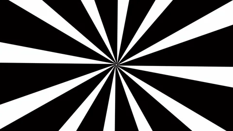 Black and white sunburst pattern with radiating lines Stock Footage 332532438