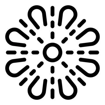 Black and white sunburst vector icon イラスト素材