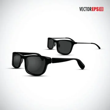 Black and white sunglasses Stock Illustration