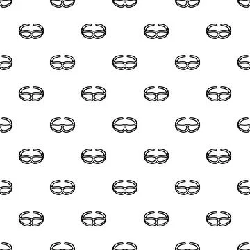 Black and white sunglasses pattern seamless background Stock Illustration