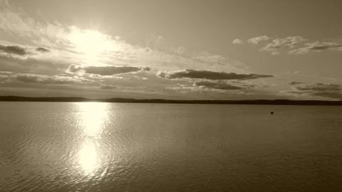 Black and white sunset Stock Photos