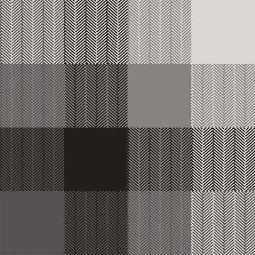 Black and white tartan pattern, simple geometric pixel texture for fabric 库存插图