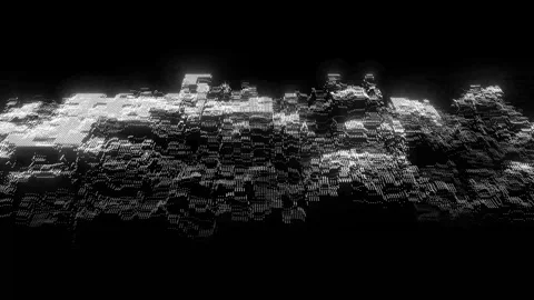 Black and white technology background digital abstract data Stock Footage 290820318