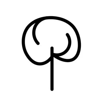 Black and white template tree icon. Vector symbol sign isolated on white Stock Illustration