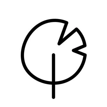 Black and white template tree icon. Vector symbol sign isolated on white Stock Illustration