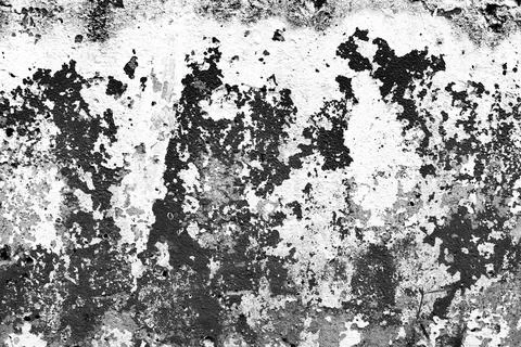 Black and white texture concrete plaster with peeling paint, shabby concret.. Stock Illustration