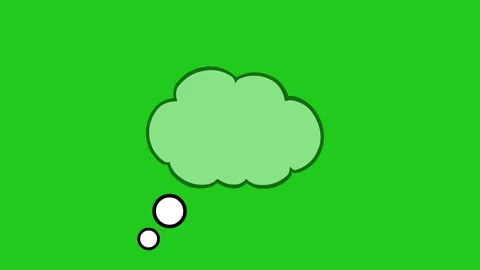 Black and white thought cloud icon animation Stock Footage 332667937