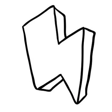 Black and white thunderbolt Stock Illustration