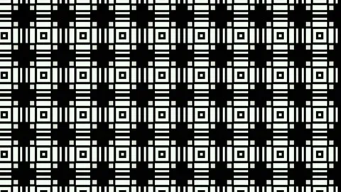 Black and white tile pattern geometric style made on a black background Stock Footage 207935140
