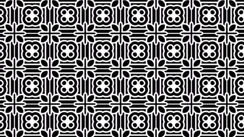 Black and white tile pattern geometric style made on a black background Stock Footage 310319542
