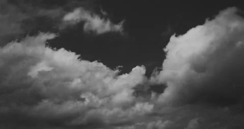 Black and White Time-Lapse Footage of Clouds in a Sky Stock-Footage 159260400