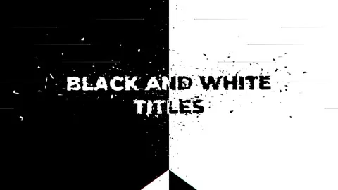 Black And White Titles | After Effects Stock After Effects