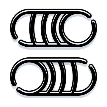 Black and white toggle switch ui element 스톡 일러스트
