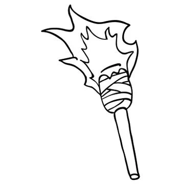 Black and white torch Illustrazione stock