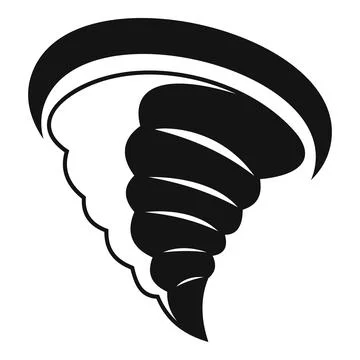 Black and white tornado rotating and forming a vortex Stock Illustration