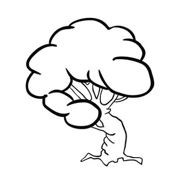 Black and white tree Stock Illustration