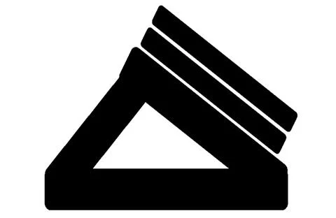 Black and white triangle Stock Illustration