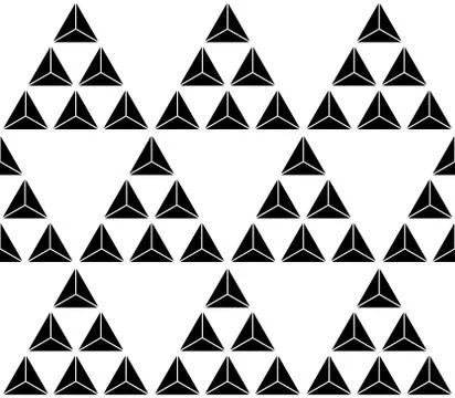 Black and white triangle seamless pattern Stock Illustration