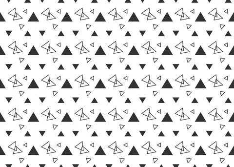 Black and white triangle shape seamless pattern ep32 Stock Illustration