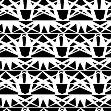 Black and white triangle texture seamless pattern background 스톡 일러스트