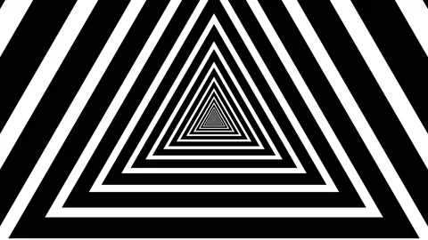 Black and White Triangle Zoom in Motion Background Stock Footage 165352577