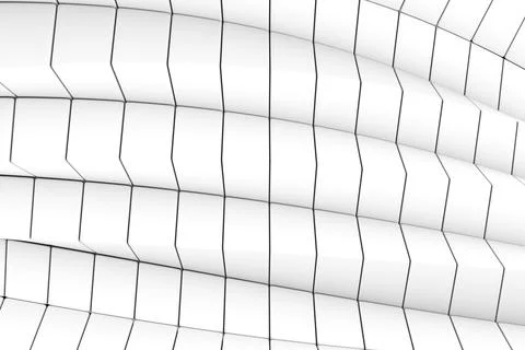 Black and white triangles abstract background 3D render illustration Stock Illustration