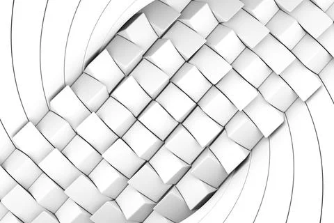 Black and white triangles abstract background 3D render illustration Stock Illustration