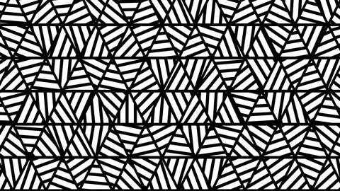 Black and white triangular shaped pattern with lines inside Stock Illustration