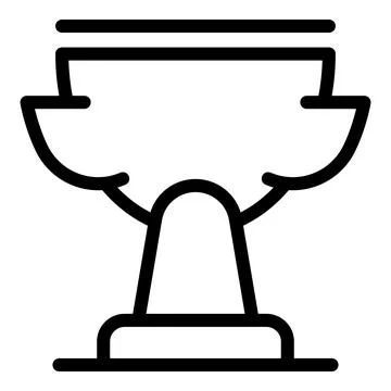 Black and white trophy icon Stock Illustration