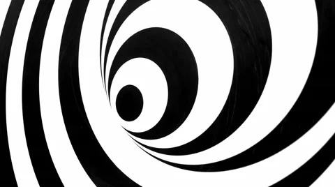 Black and White Tunnel Effect Turning Left Stock Footage 45353511