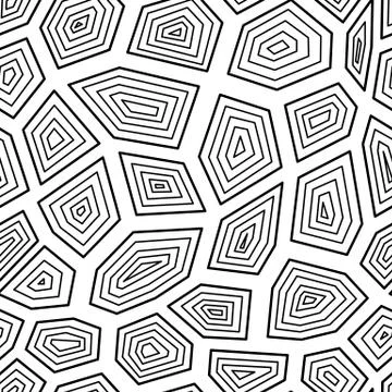 Black and white turtle shell inspired geometric background 스톡 일러스트