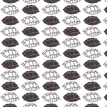 Black and White Turtle Shell Pattern イラスト素材