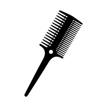 Black and white two side hairbrush Stock Illustration