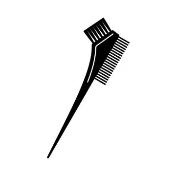 Black and white two side hair dye brush Illustrazione stock