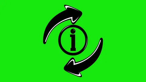 Black and white update information icon animation Stock Footage 335293960