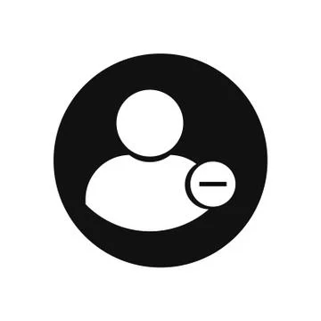 Black and white user icon vector illustration Stock Illustration