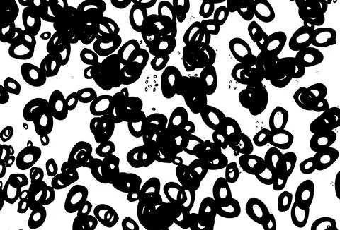 Black and white vector background with bubbles. Stock Illustration