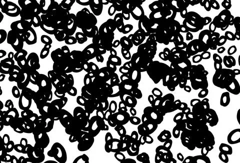 Black and white vector background with bubbles. Illustrazione stock