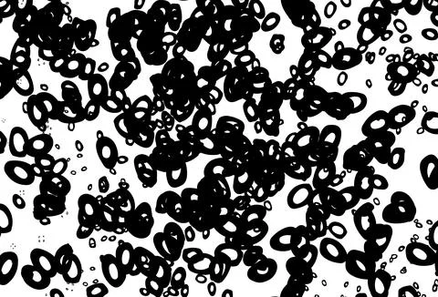Black and white vector background with bubbles. Stock Illustration