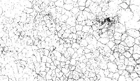A black and white vector  of a grange cracked land, vintage broken w Illustrazione stock